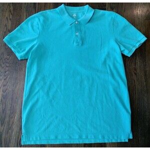 Gap Modern Pique Polo Men's XL Turquoise Short Sleeve Shirt 100% Cotton